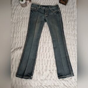 Source Unknown Blue Flare Wide Leg Jeans